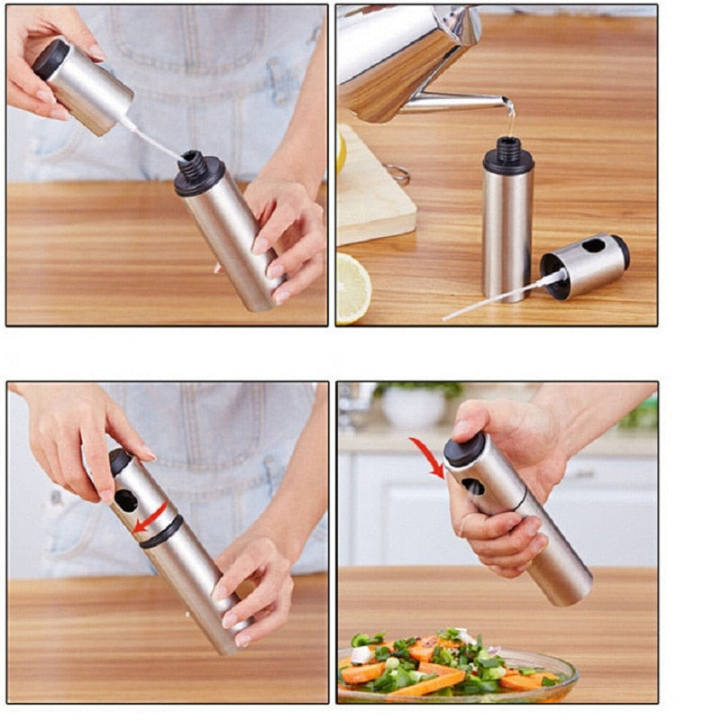 Stainless Steel Olive Pump Spray Bottle