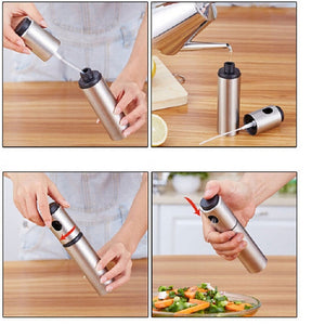 Stainless Steel Olive Oil Spray Bottle — The Grateful Gourmet